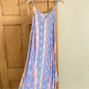 Boho Aztec Spaghetti Strap Dress